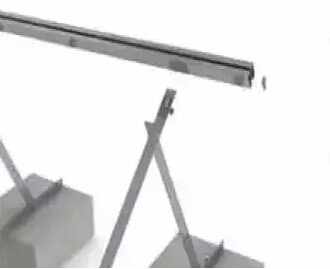 水泥基础与三角支架安装